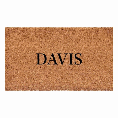 Calloway Mills Personalized Door Mat, Black, Natural, 30 in W x 48 in L 111253048